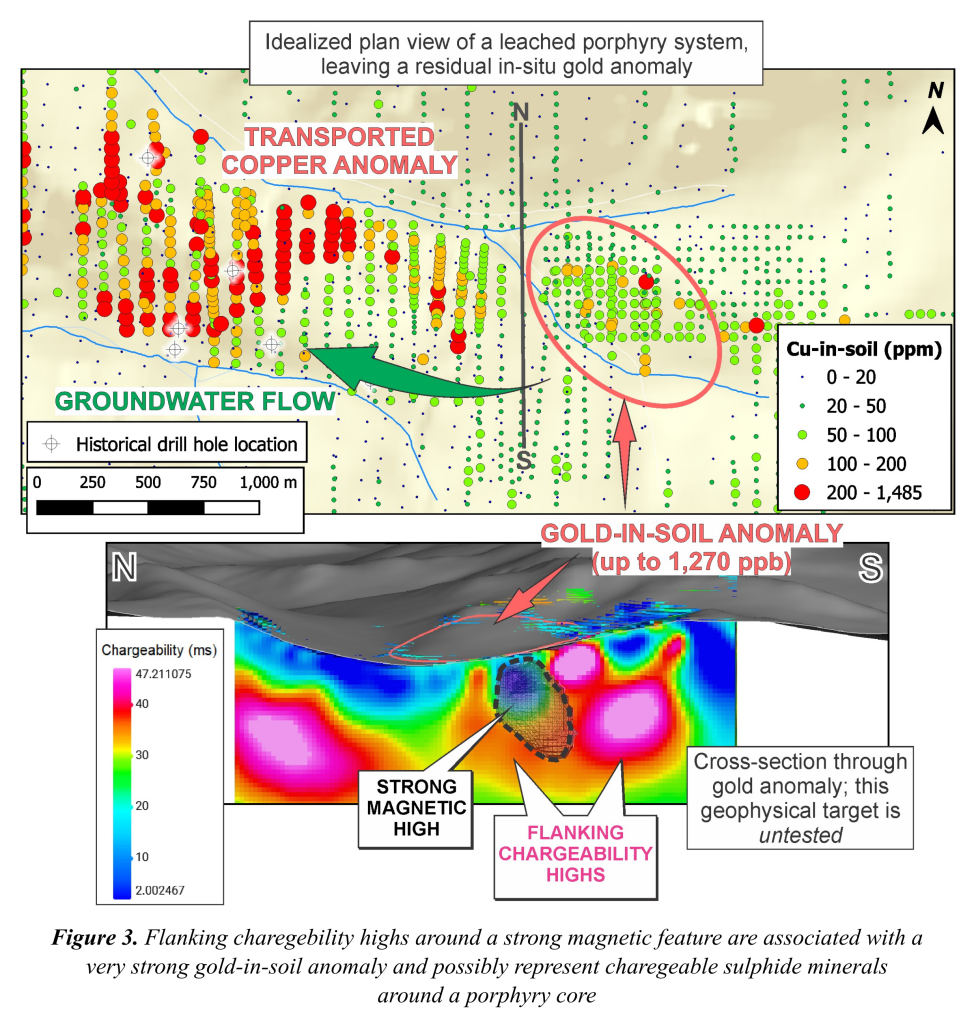 Copper In Soil Chargeability Cross Section