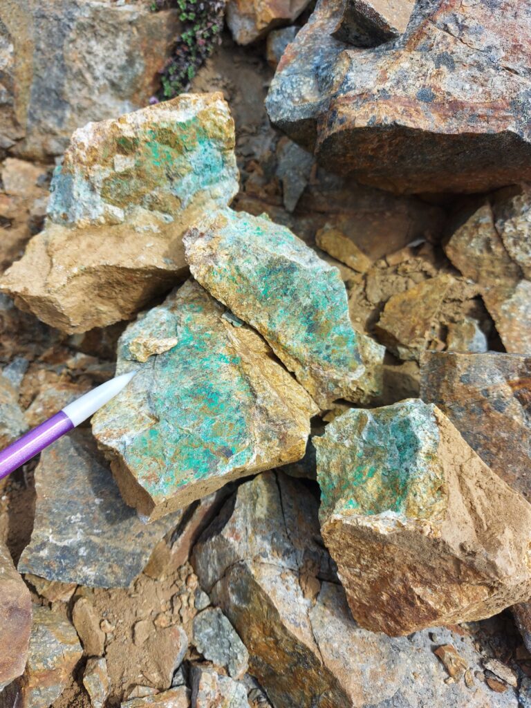 Cpy Bearing Veins In Strongly Altered Porphyry In The Upper Canyon Zone Mint